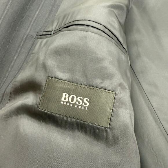 NEW Hugo Boss Two Button Blazer Virgin Wool Navy Blue Size 42R - Picture 6 of 7